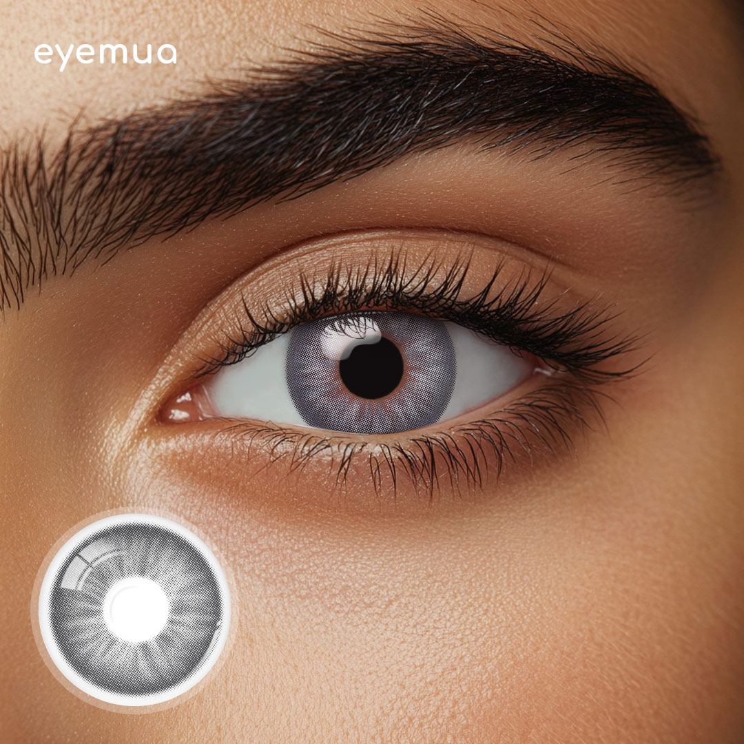 Eyemua Flourish Grey Men Colored Contact Lenses